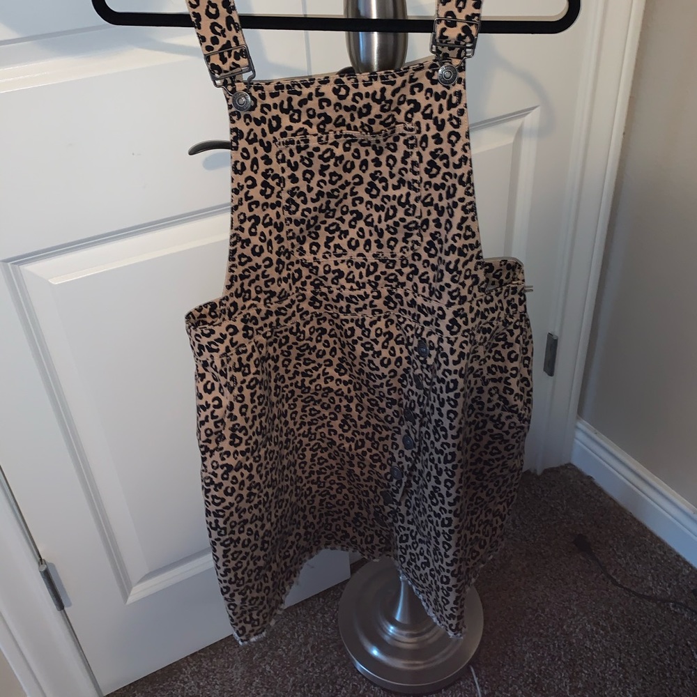 Overall dress cheetah print brand new
